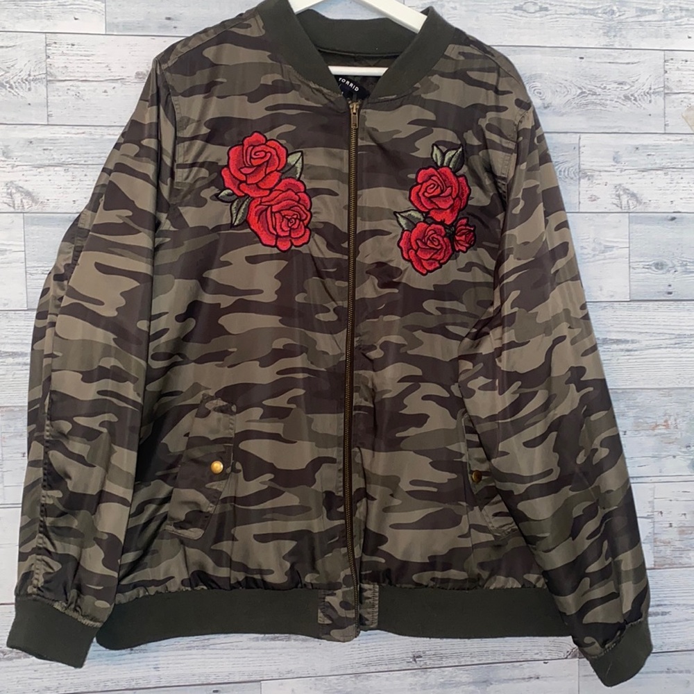 Torrid Camo Come As You Are Bomber Jacket 4 Size 4X